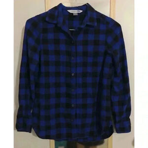 OLD NAVY Blue and Black flannel size small